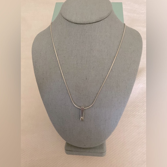 MO28V Mex Men’s Sterling Silver Bar CZ Rope Chain Necklace - Picture 3 of 7